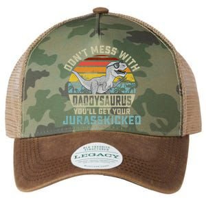 Dont Mess With Daddysaurus Youll Get Jurasskicked Daddy Meaningful Gift Legacy Tie Dye Trucker Hat