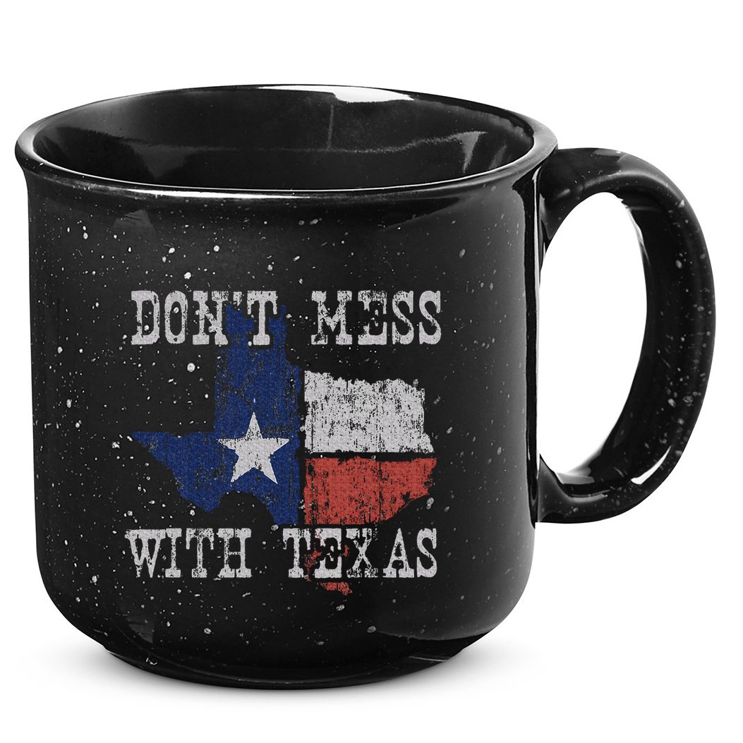 DonT Mess With Vintage Texas Longhorn Lone Star State 15oz Campfire Ceramic Mug