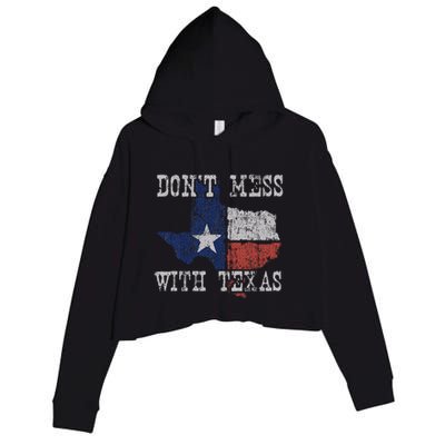DonT Mess With Vintage Texas Longhorn Lone Star State Crop Fleece Hoodie