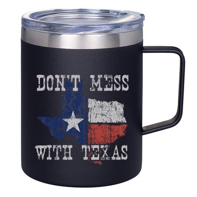 DonT Mess With Vintage Texas Longhorn Lone Star State 12oz Stainless Steel Coffee Mug
