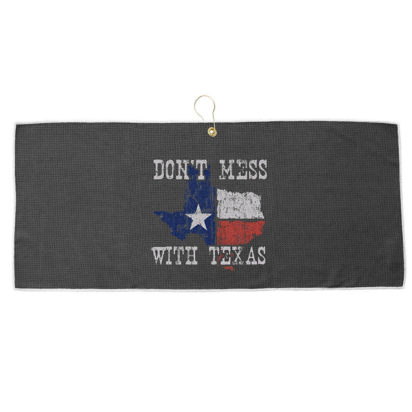 DonT Mess With Vintage Texas Longhorn Lone Star State Large Microfiber Waffle Golf Towel