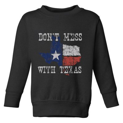 DonT Mess With Vintage Texas Longhorn Lone Star State Toddler Sweatshirt