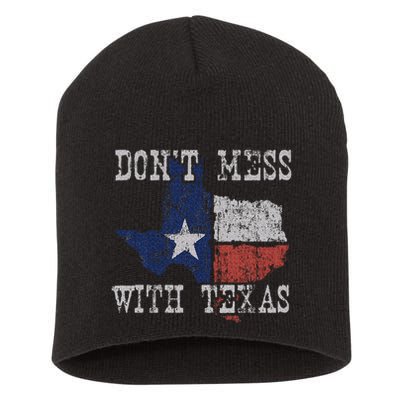 DonT Mess With Vintage Texas Longhorn Lone Star State Short Acrylic Beanie