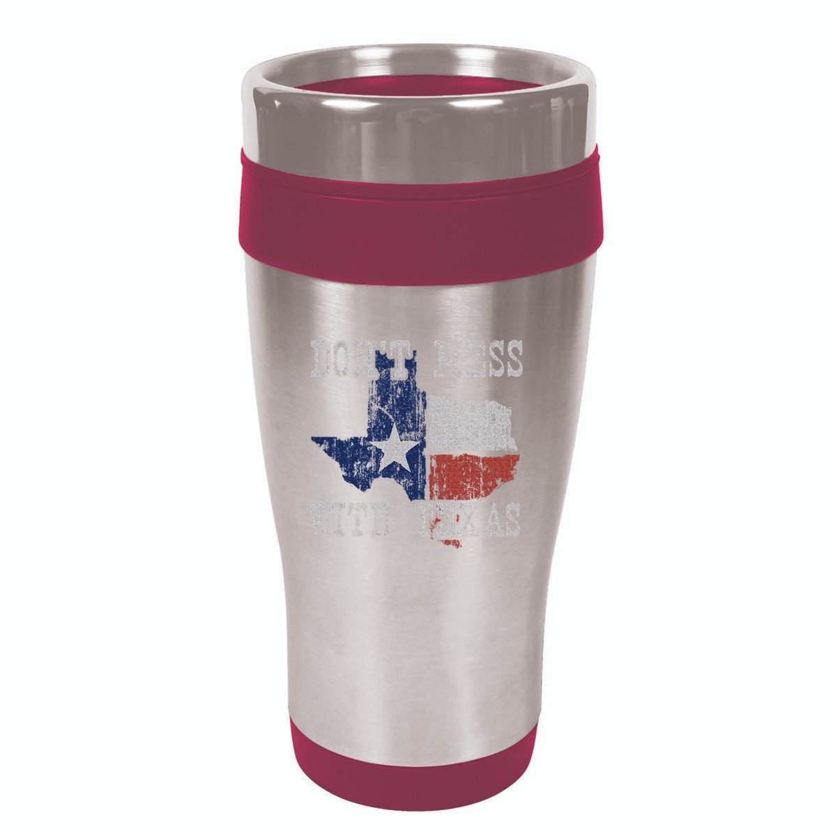 DonT Mess With Vintage Texas Longhorn Lone Star State 16oz Travel Tumbler