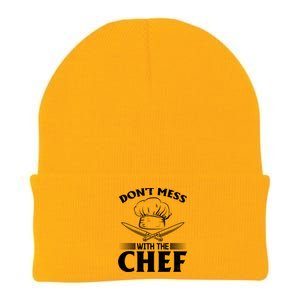 Dont Mess With The Chef Kitchen Instruts Restaurant Cook Great Gift Knit Cap Winter Beanie