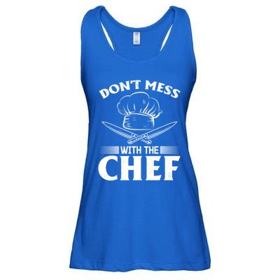 Dont Mess With The Chef Kitchen Instruts Restaurant Cook Great Gift Ladies Essential Flowy Tank