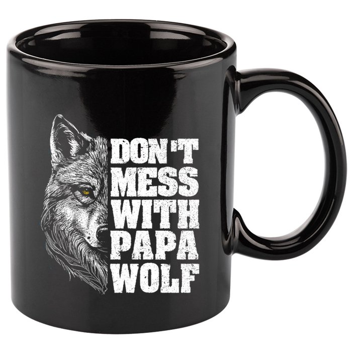 DonT Mess With Papa Wolf Dad For FatherS Day Great Gift 11oz C Handle Ceramic Mug