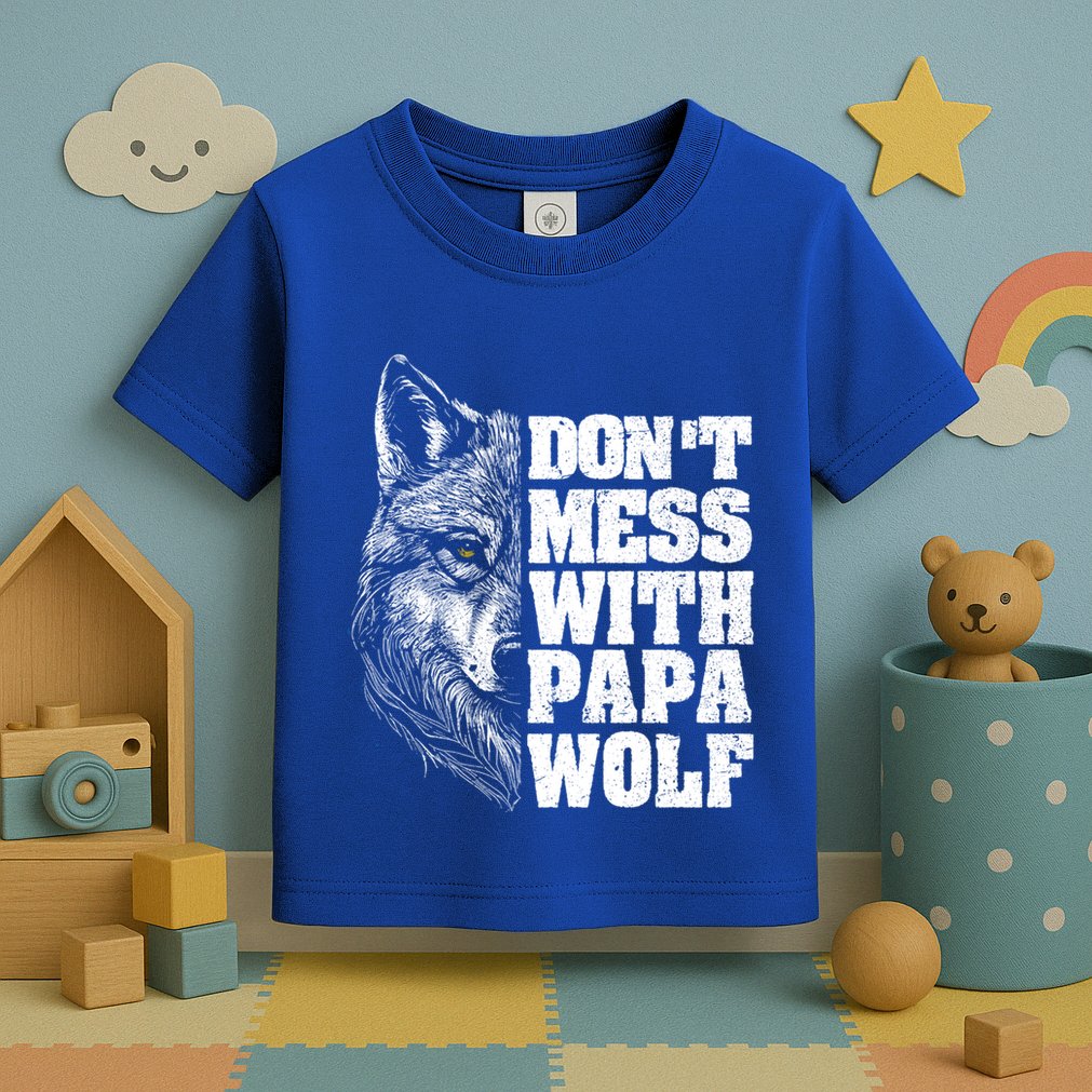 DonT Mess With Papa Wolf Dad For FatherS Day Great Gift Toddler T-Shirt