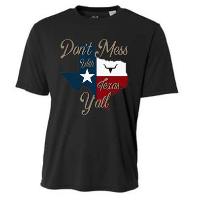 Dont Mess With Vintage Texas Pride Longhorn Lone Star State Cooling Performance Crew T-Shirt