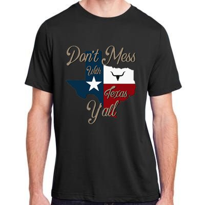 Dont Mess With Vintage Texas Pride Longhorn Lone Star State Adult ChromaSoft Performance T-Shirt