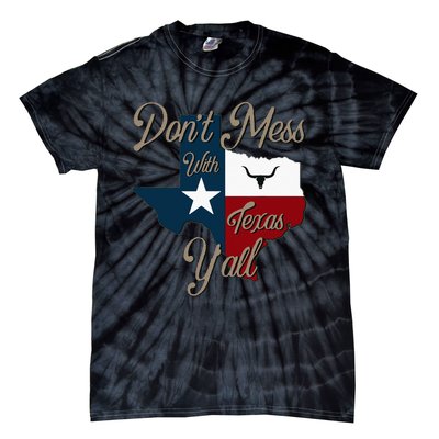 Dont Mess With Vintage Texas Pride Longhorn Lone Star State Tie-Dye T-Shirt