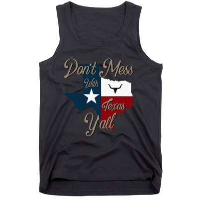 Dont Mess With Vintage Texas Pride Longhorn Lone Star State Tank Top