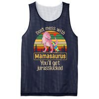 Don't Mess With Mamasaurus Autism Mom Mother's Day Mesh Reversible Basketball Jersey Tank