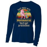 Don't Mess With Mamasaurus Autism Mom Mother's Day Cooling Performance Long Sleeve Crew