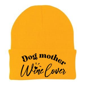 Dog Mother Wine Lover Cute Gift Knit Cap Winter Beanie