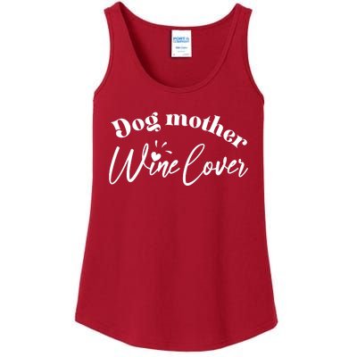 Dog Mother Wine Lover Cute Gift Ladies Essential Tank