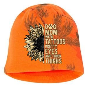 Dog Mom With Tattoos Pretty Eyes And Thick Thighs Sunflower Kati - Camo Knit Beanie