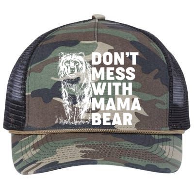 Don't Mess With Mama Bear Retro Rope Trucker Hat Cap