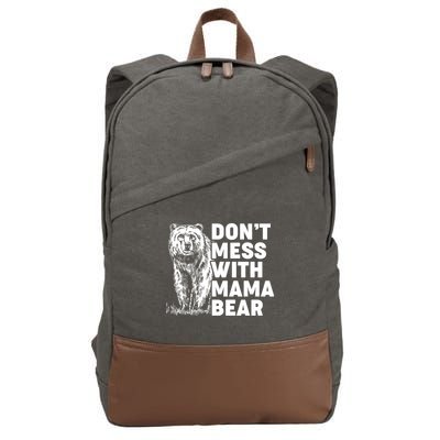 Don't Mess With Mama Bear Cotton Canvas Backpack