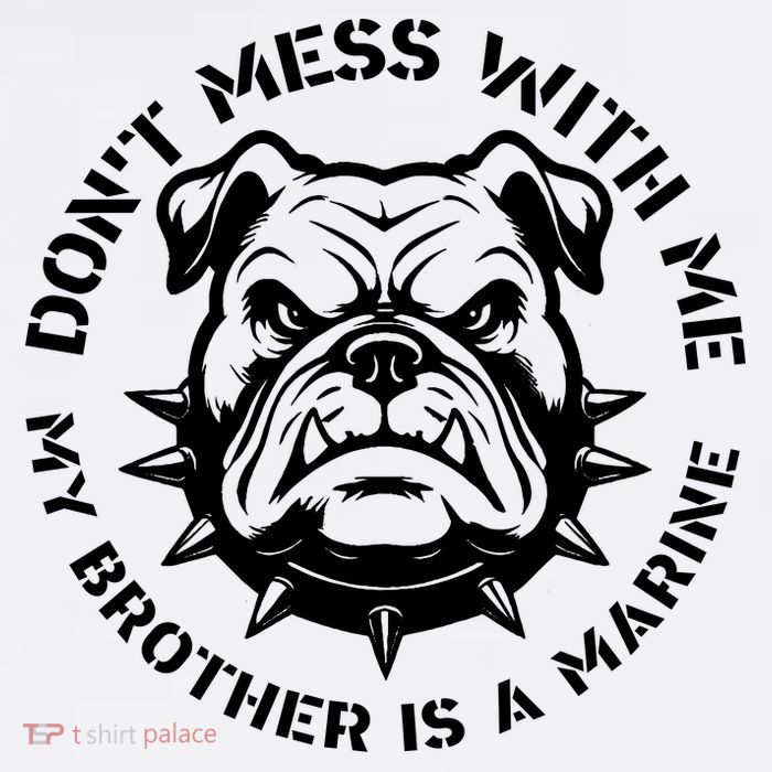 DonT Mess With Me My Brother Is A Marine Bulldog Adult Drive Performance Visor