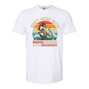 Dont Mess With Mamasaurus Youll Get Jurasskicked Softstyle CVC T-Shirt