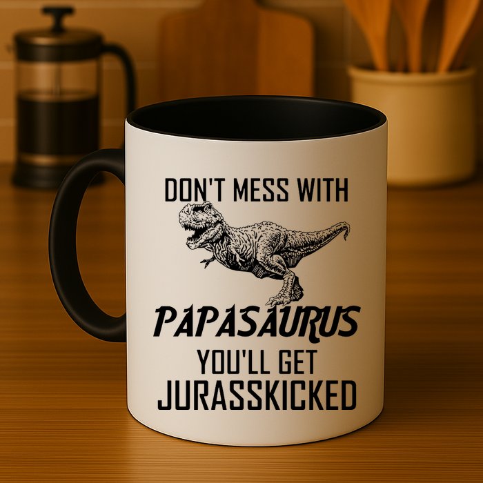 Don't Mess With Papasaurus Jurasskicked Mug