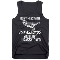 Don't Mess With Papasaurus Jurasskicked Tank Top