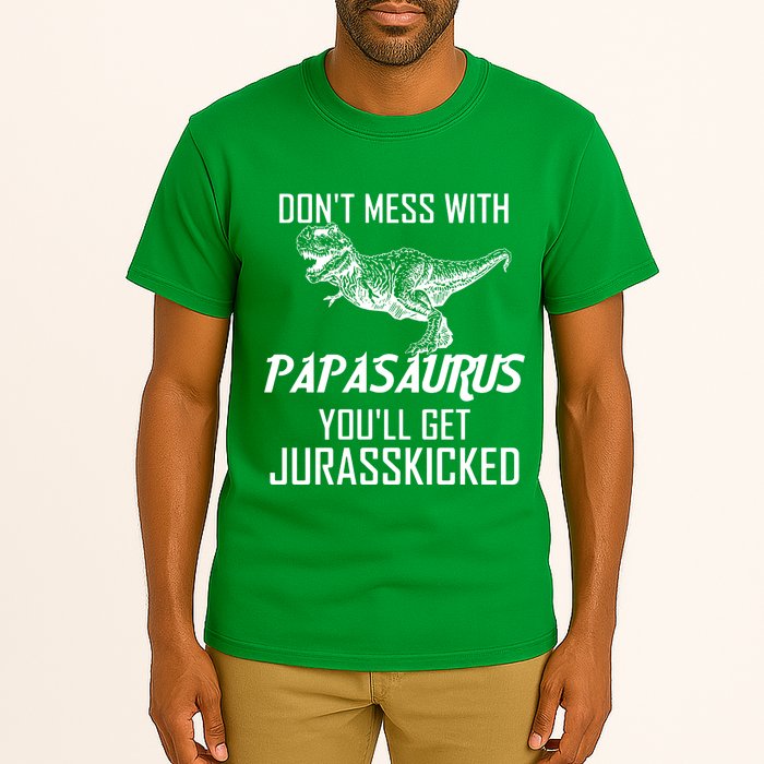 Don't Mess With Papasaurus Jurasskicked Tall T-Shirt