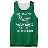 Don't Mess With Papasaurus Jurasskicked Mesh Reversible Basketball Jersey Tank