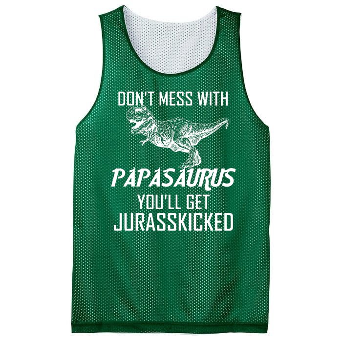 Don't Mess With Papasaurus Jurasskicked Mesh Reversible Basketball Jersey Tank