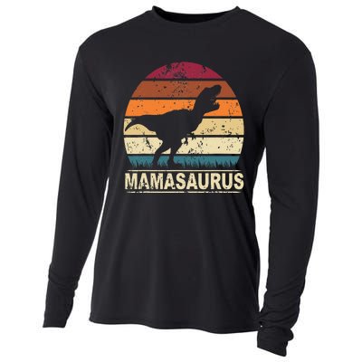 Don't Mess With MamaSaurus Dinosaur Mom Mothers Day Cooling Performance Long Sleeve Crew