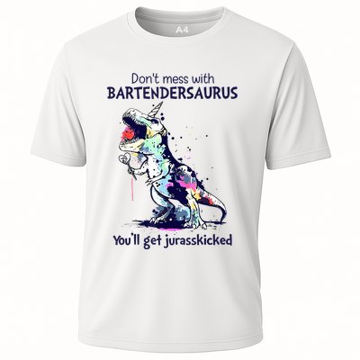 Don’T Mess With Bartendersaurus You’Ll Get Jurasskicked Performance Shirt