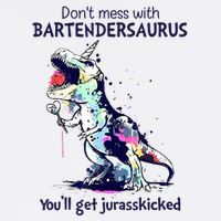 Don’T Mess With Bartendersaurus You’Ll Get Jurasskicked Sustainable Bucket Hat