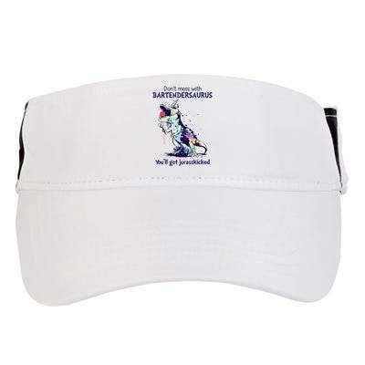 Don’T Mess With Bartendersaurus You’Ll Get Jurasskicked Adult Drive Performance Visor