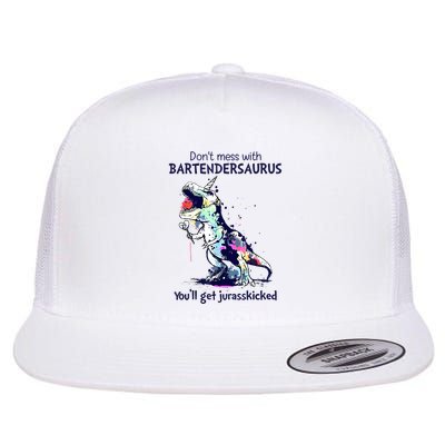 Don’T Mess With Bartendersaurus You’Ll Get Jurasskicked Flatbill Hat