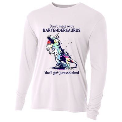 Don’T Mess With Bartendersaurus You’Ll Get Jurasskicked Cooling Performance Long Sleeve Crew