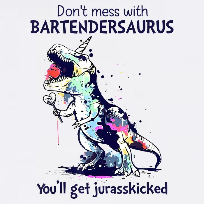 Don’T Mess With Bartendersaurus You’Ll Get Jurasskicked Youth Performance Sprint T-Shirt