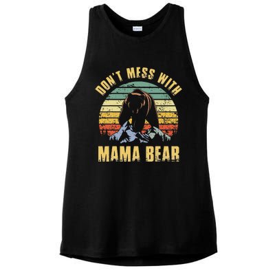 Don't Mess with Mama Bear Mothers Day for Mom Mama Ladies PosiCharge Tri-Blend Wicking Tank