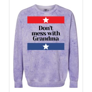 Don't Mess With Grandma Texas Mom Grandmother Gift Colorblast Crewneck Sweatshirt