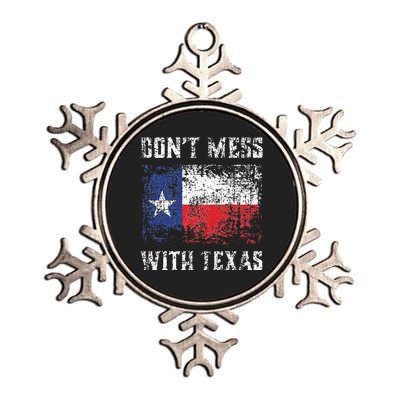 Don’t Mess With Texas Proud Texan Longhorn Lone Star State Metallic Star Ornament