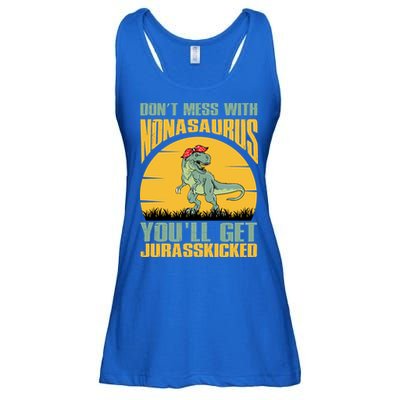 Don't Mess With Nonasaurus You'll Get Jurasskicked Mother's Day Ladies Essential Flowy Tank