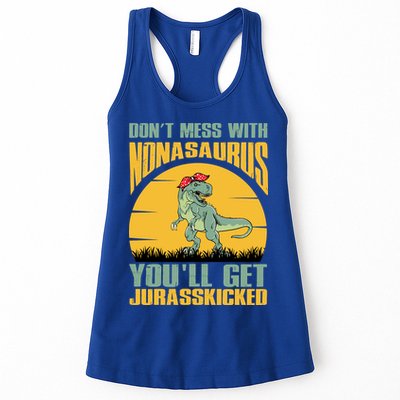 Don't Mess With Nonasaurus You'll Get Jurasskicked Mother's Day Womens Tank Top