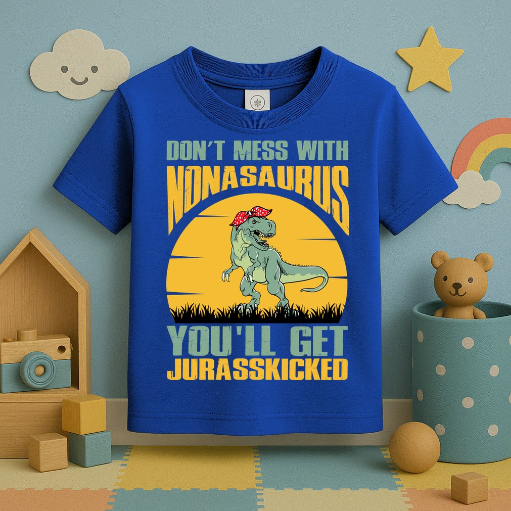 Don't Mess With Nonasaurus You'll Get Jurasskicked Mother's Day Toddler T-Shirt