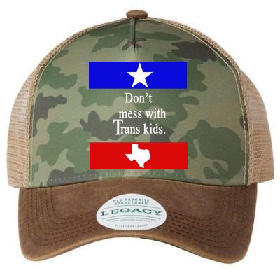 Don't Mess With Trans Kids Texas Protect Trans Kids Legacy Tie Dye Trucker Hat