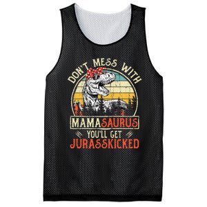 DonT Mess With Mamasaurus YouLl Get Jurasskicked Mama Mesh Reversible Basketball Jersey Tank