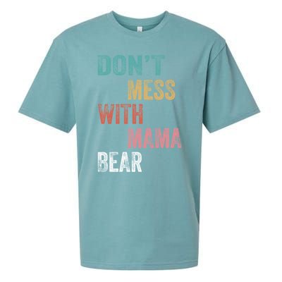 Don't Mess With Mama Bear Gift Sueded Cloud Jersey T-Shirt