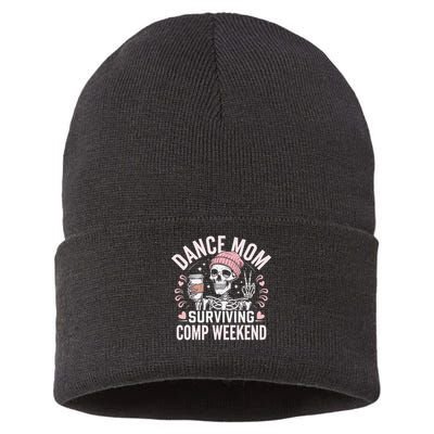 Dance Mom Weekends Coffee And Dance Comps Sustainable Knit Beanie