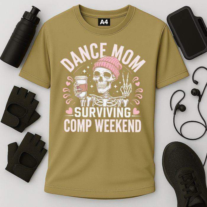 Dance Mom Weekends Coffee And Dance Comps Cooling Performance Crew T-Shirt