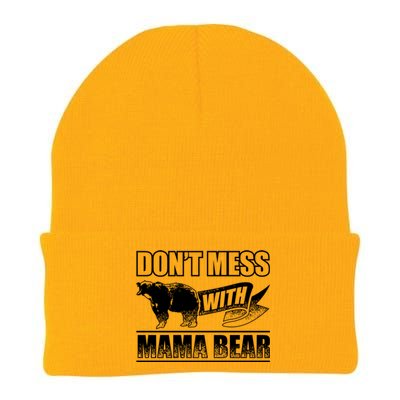 Don't Mess With Mama Bear Camping Gift Camper Gift Knit Cap Winter Beanie