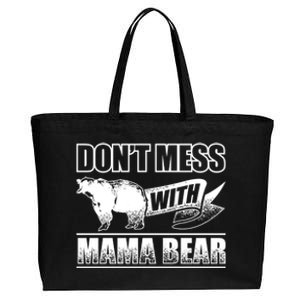 Don't Mess With Mama Bear Camping Gift Camper Gift Cotton Canvas Jumbo Tote